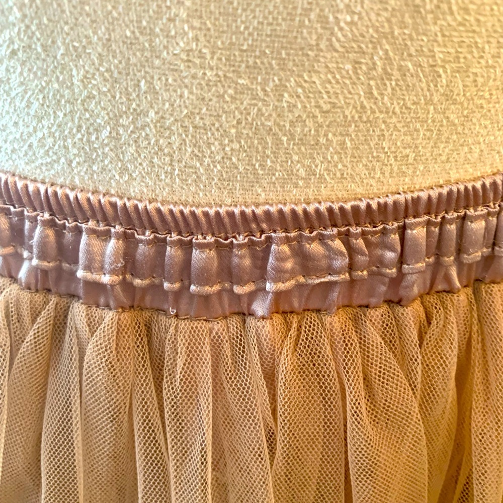 CUSTOM Taupe Tulle Ballet Style Skirt - Size Large Petite - Picture 2 of 5